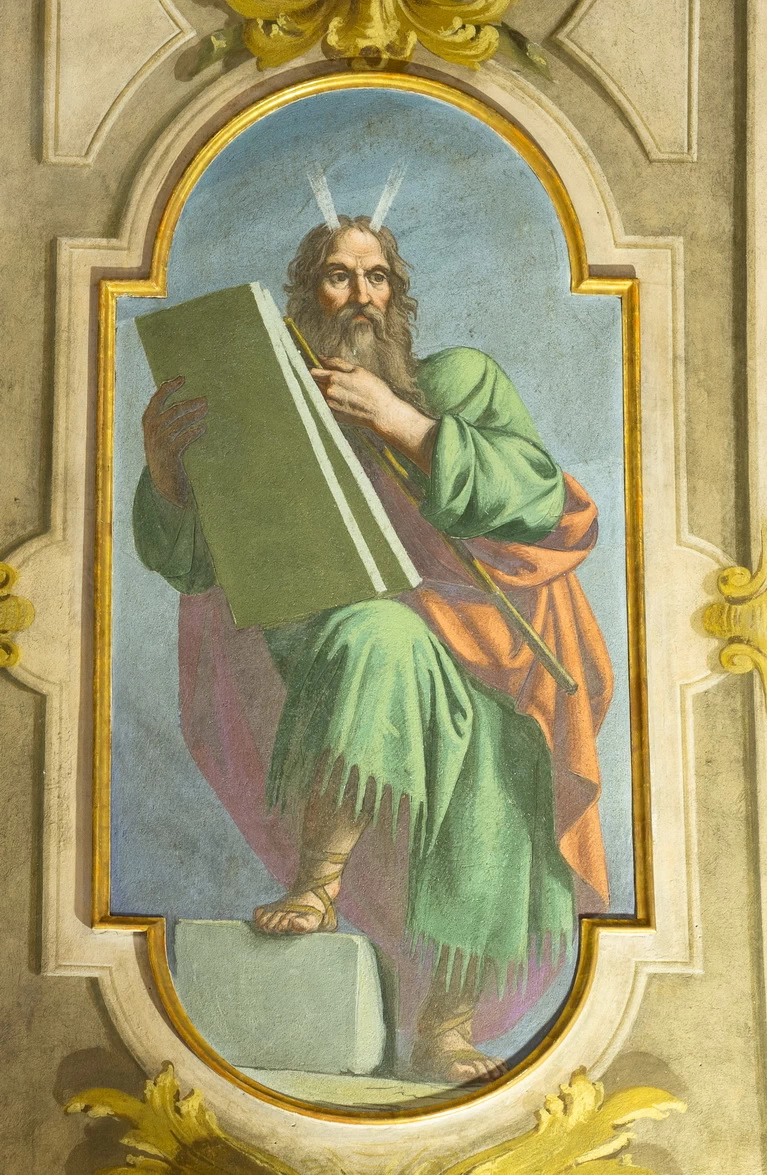 Mosè - 1881 ca. ca., affresco, chiesa di San Zenone, Passirano (BS